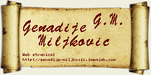 Genadije Miljković vizit kartica